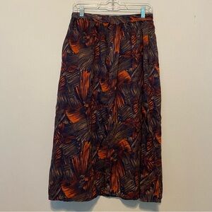 Vintage Greenwich Square Colorful Geometric Print Long Skirt 15/16, 29” waist